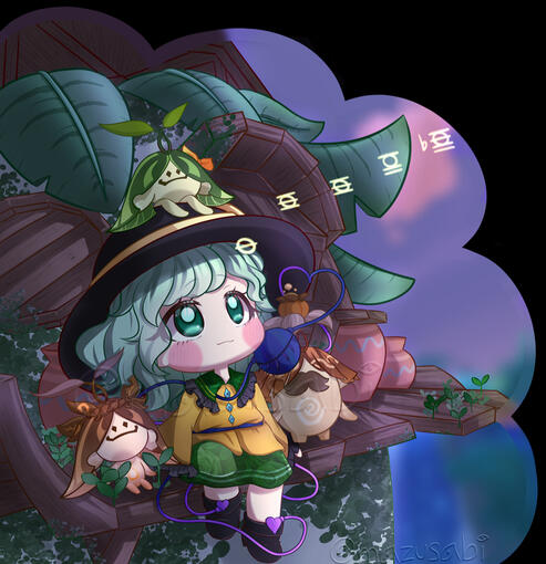 Komeiji Koishi with Araja, Arapacati, and Aramuhukunda